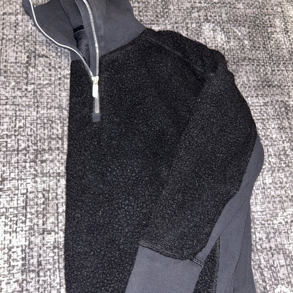 Black and Gray Quarter-Zip Sweater